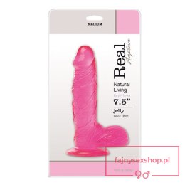 Dildo-JELLY DILDO REAL RAPTURE PINK 7.5