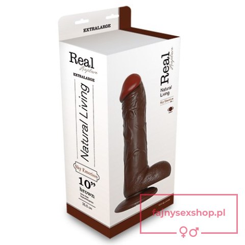 Wibrator-REALISTIC VIBRATOR REAL RAPTURE BROWN 10""""""""""""""""