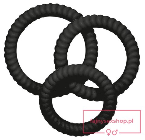 Lust 3 Cock Rings black Lust 3 Cock Rings black