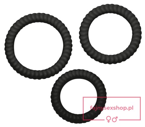 Lust 3 Cock Rings black Lust 3 Cock Rings black
