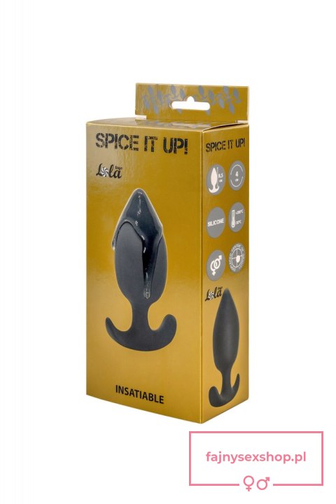 Plug-Anal plug with misplaced center of gravity Spice it up Insatiable Dark Grey