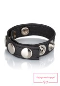 Leather Multi-Snap Ring Black Leather Multi-Snap Ring Black