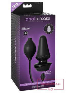 Inflatable Silicone Butt Plug Black