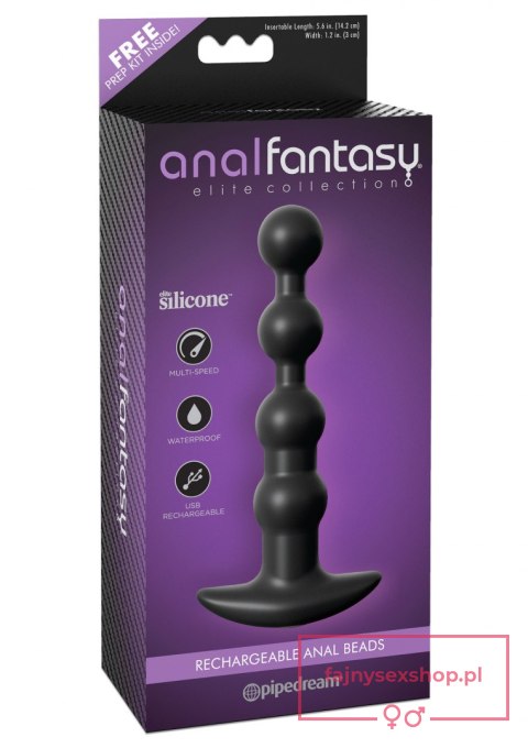 Rechargeable Anal Beads Black Rechargeable Anal Beads Black