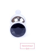 Plug-Jewellery Silver BUTT PLUG- Black
