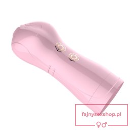 Masturbator-Vibrating and Flashing Masturbation Cup USB 7+7 Function / Talk Mode (Pink)