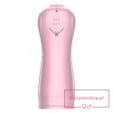 Masturbator-Vibrating and Flashing Masturbation Cup USB 7+7 Function / Talk Mode (Pink)