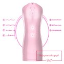 Masturbator-Vibrating and Flashing Masturbation Cup USB 7+7 Function / Talk Mode (Pink)