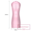 Masturbator-Vibrating and Flashing Masturbation Cup USB 7+7 Function / Talk Mode (Pink)