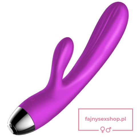 Wibrator-Silicone Vibrator and Pulsator Purple USB 7+7 Function / Heating