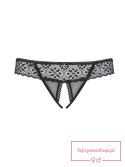Bielizna-Shibu stringi otwarte czarne S/M