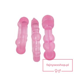 Kit di 3 anelli fallici Timeless Stud (rosa)