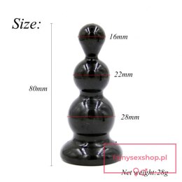 Rocket drill 3,2 inch black anal plug 3,2 inch / 8 cm