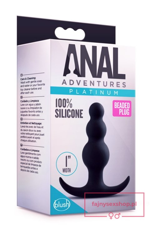 ANAL ADVENTURES PLATINUM BEADED PLUG ANAL ADVENTURES PLATINUM BEADED PLUG