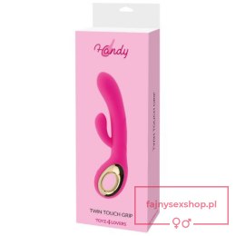 Wibrator- Vibratore rabbit handy two touch grip pink