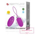 Silikonowe jajko wibrujące sterowane pilotem-PRETTY LOVE - JESSICA USB 12 functions