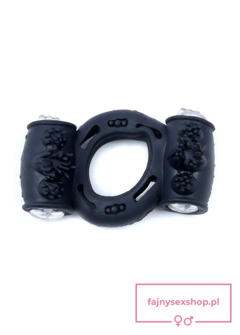 Pierścień-Vibrating CockRing Double Black Pierścień-Vibrating CockRing Double Black