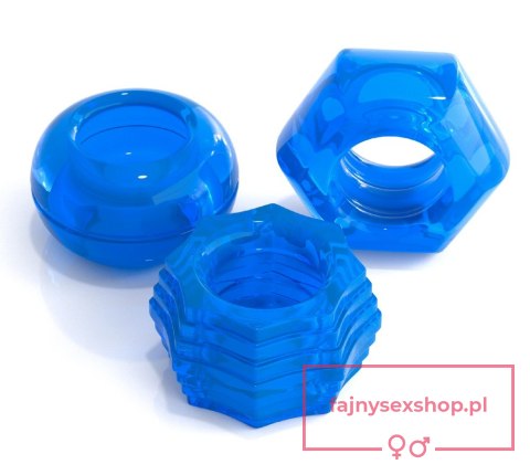 C Deluxe Cock Ring Set Blue C Deluxe Cock Ring Set Blue