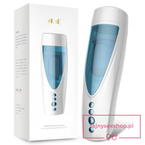 Masturbator-Vibrating, Rotating and Flashing Masturbation USB 10+10 Function / Talk Mode