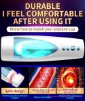 Masturbator-Vibrating, Rotating and Flashing Masturbation USB 10+10 Function / Talk Mode