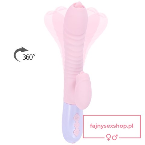 Wibrator-Silicone Vibrator USB 7 Function and Thrusting Function / Heating, purple