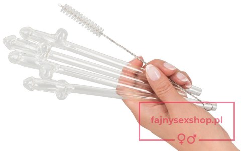Glass Drinking Straw Willy x 4 Glass Drinking Straw Willy x 4