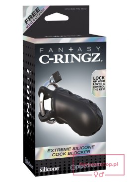 Extreme Silicone Cock Blocker Black