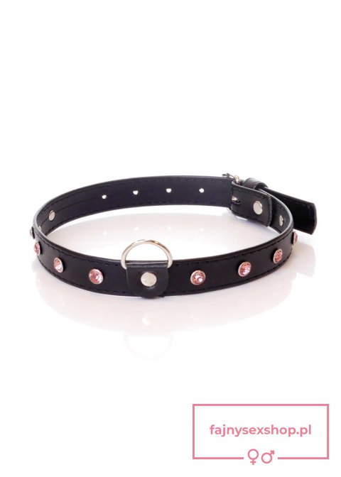 Fetish B - Series Collar - 2 cm pink crystal