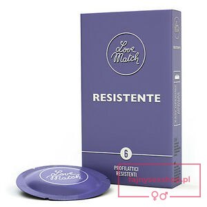 Prezerwatywy-Love Match Resistante - 6 pcs pack