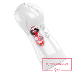 Nowoczesny Masturbator z ruchem posuwistym -Masturbation Cup USB 7+7 Function / Talk Mode (White)