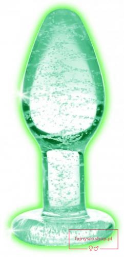 Glow in the dark glass anal plug