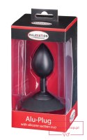 MALESATION Alu-Plug with suction cup large, black