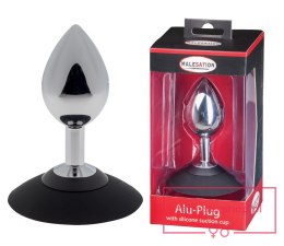 MALESATION Alu-Plug with suction cup large, chrome