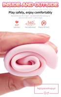 Wibrator-Silicone Vibrator USB 7 Function and Thrusting Function / Heating, pink