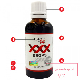 MOCNE KROPLE PODNIECAJĄCE XXX DROPS 50ml