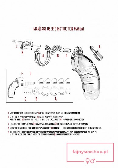 Model 01 - Chastity - 3.5"" - Cock Cage - Transparent Model 01 - Chastity - 3.5"" - Cock Cage - Transparent