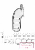 Model 06 - Chastity - 5.5"" - Cock Cage - Transparent