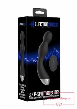 Remote Controlled E-Stim & Vibrating G/P-Spot Vibrator - Black