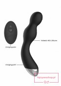 Remote Controlled E-Stim & Vibrating G/P-Spot Vibrator - Black