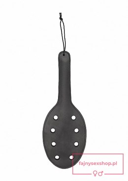 Saddle Leather Paddle With 8 Holes - Black