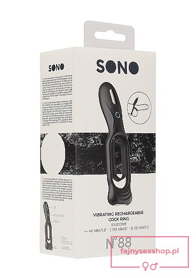 N0. 88 - Vibrating Rechargeable Cock Ring - Black N0. 88 - Vibrating Rechargeable Cock Ring - Black