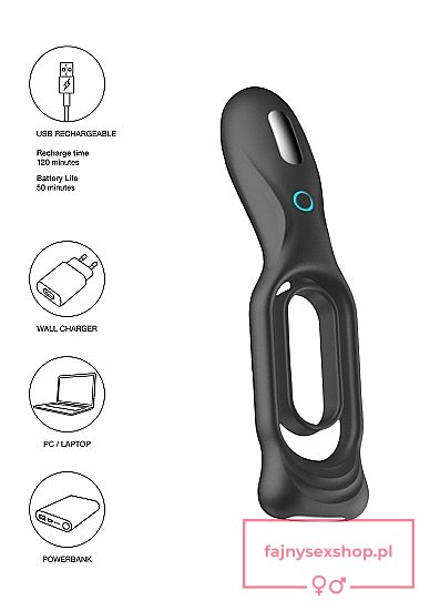 N0. 88 - Vibrating Rechargeable Cock Ring - Black N0. 88 - Vibrating Rechargeable Cock Ring - Black
