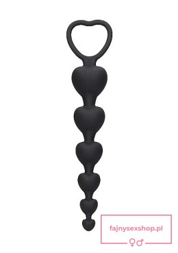 Anal Heart Beads - Black