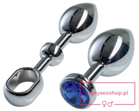 MALESATION Alu-Plug with handle & crystal large, chrome MALESATION Alu-Plug with handle & crystal large, chrome