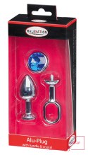 MALESATION Alu-Plug with handle & crystal small, chrome