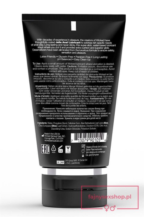 WICKED JELLE ANAL LUBRICANT 120ML WICKED JELLE ANAL LUBRICANT 120ML
