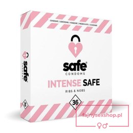 SAFE - Condoms Intense Safe Ribs & Nobs (36 pcs)