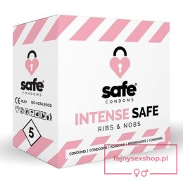 SAFE - Condoms Intense Safe Ribs & Nobs (5 pcs)