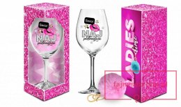 LADIES TIME - kieliszek do wina Signoria 700ml + pompon - Najpiękniejsza