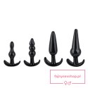 Plug-Quatro Anal Plugs Starter Set- 4-Pack Black